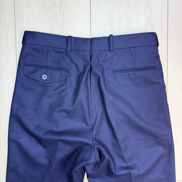 Cordovan & Grey Private Reserve Navy Wool Dress Pant Men 32x28 Pleated Korea VTG - Picture 8 of 10